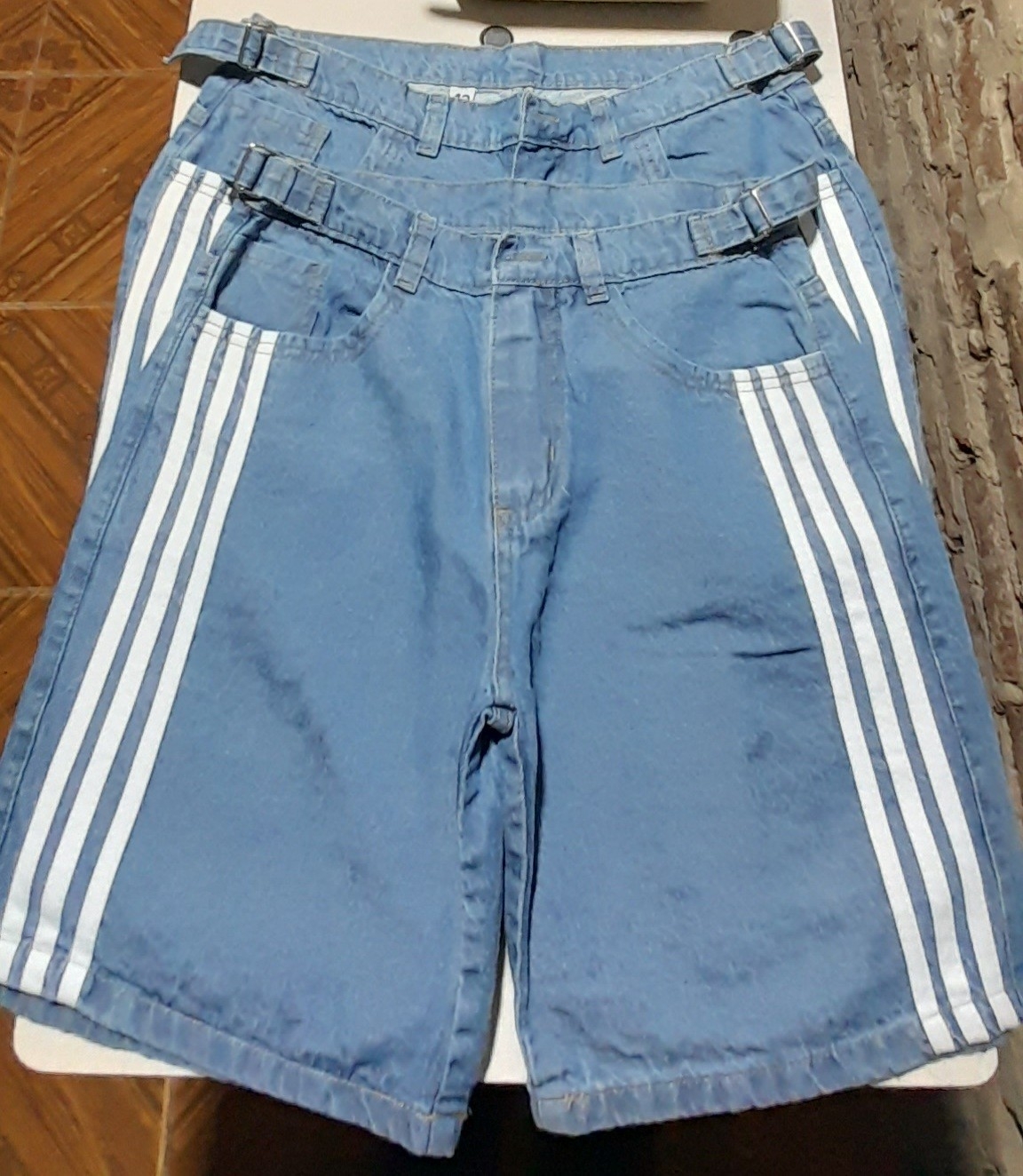 Bermuda Baggy Ston con Tres Tiras con Reguladores 4 Bolsillos - Imagen 3