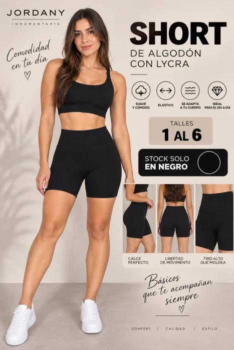 Short de Algodón con Lycra