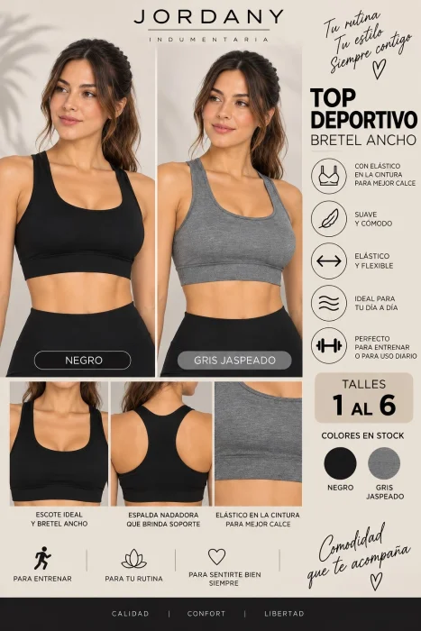 Top Bretel Ancho Lycra
