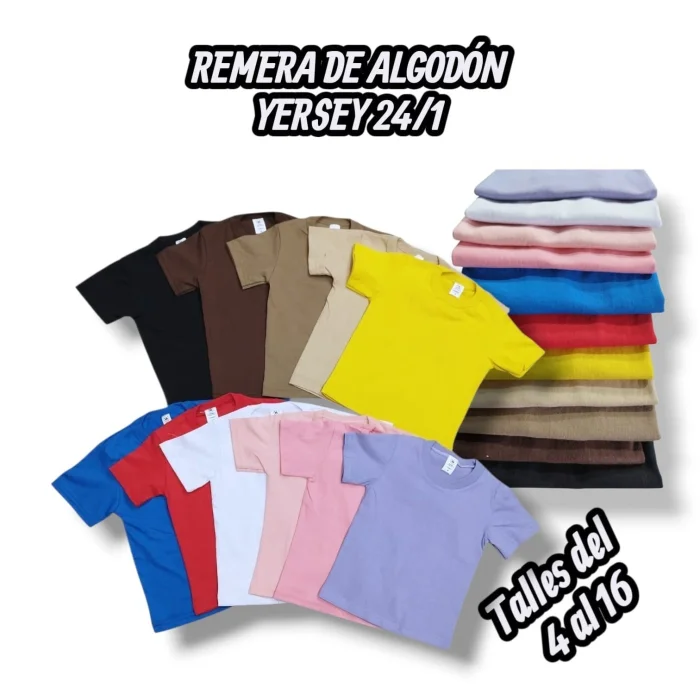 Remeras Económicas de Algodón Jersey.