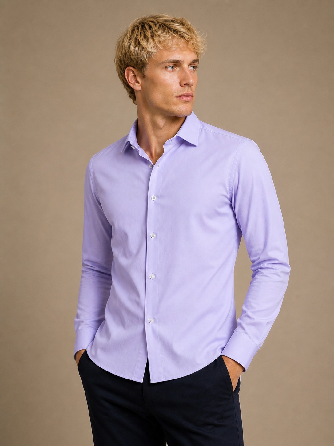 Camisa Juvenil Liso Rigido - Imagen 4