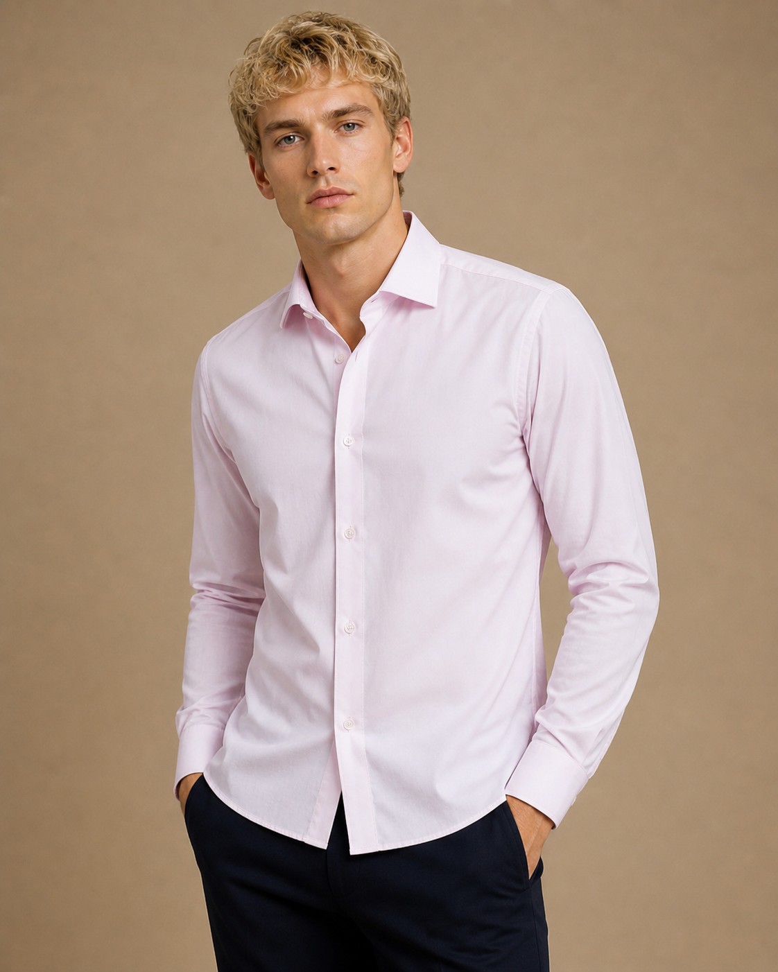 Camisa Juvenil Liso Rigido - Imagen 2