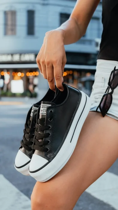 Zapatillas All Star de Cuerina con Plataforma