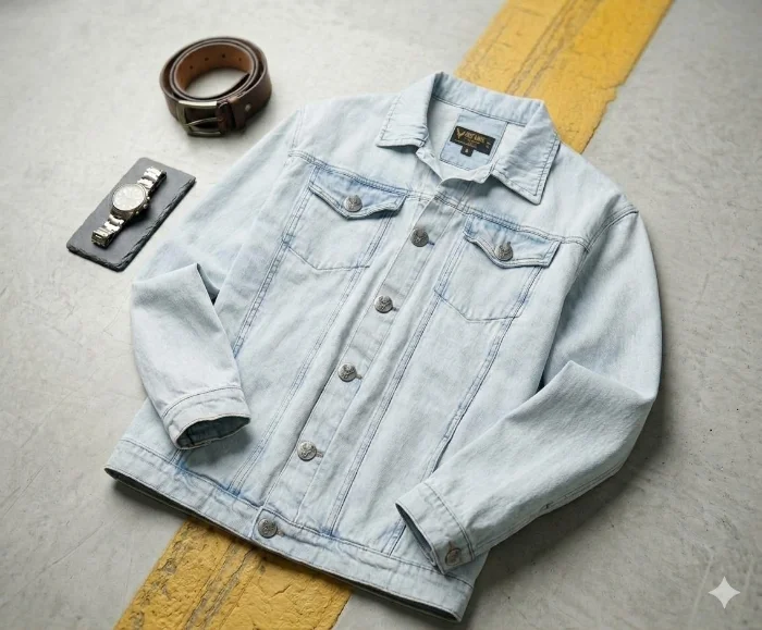 Camperas de Jeans Over de Hombre Art Ice