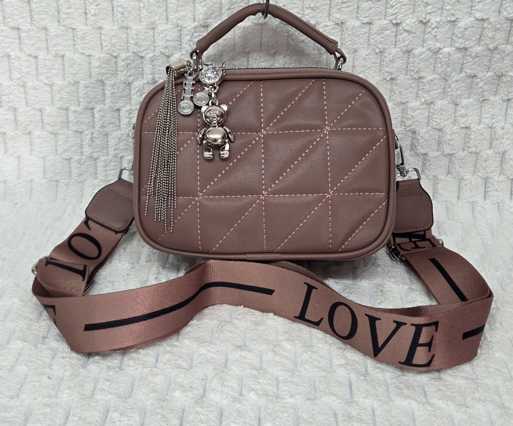 Hermoso Morral de Cuero Pu Excelente Calidad con Tira Desmontable y Regulable - Imagen 1