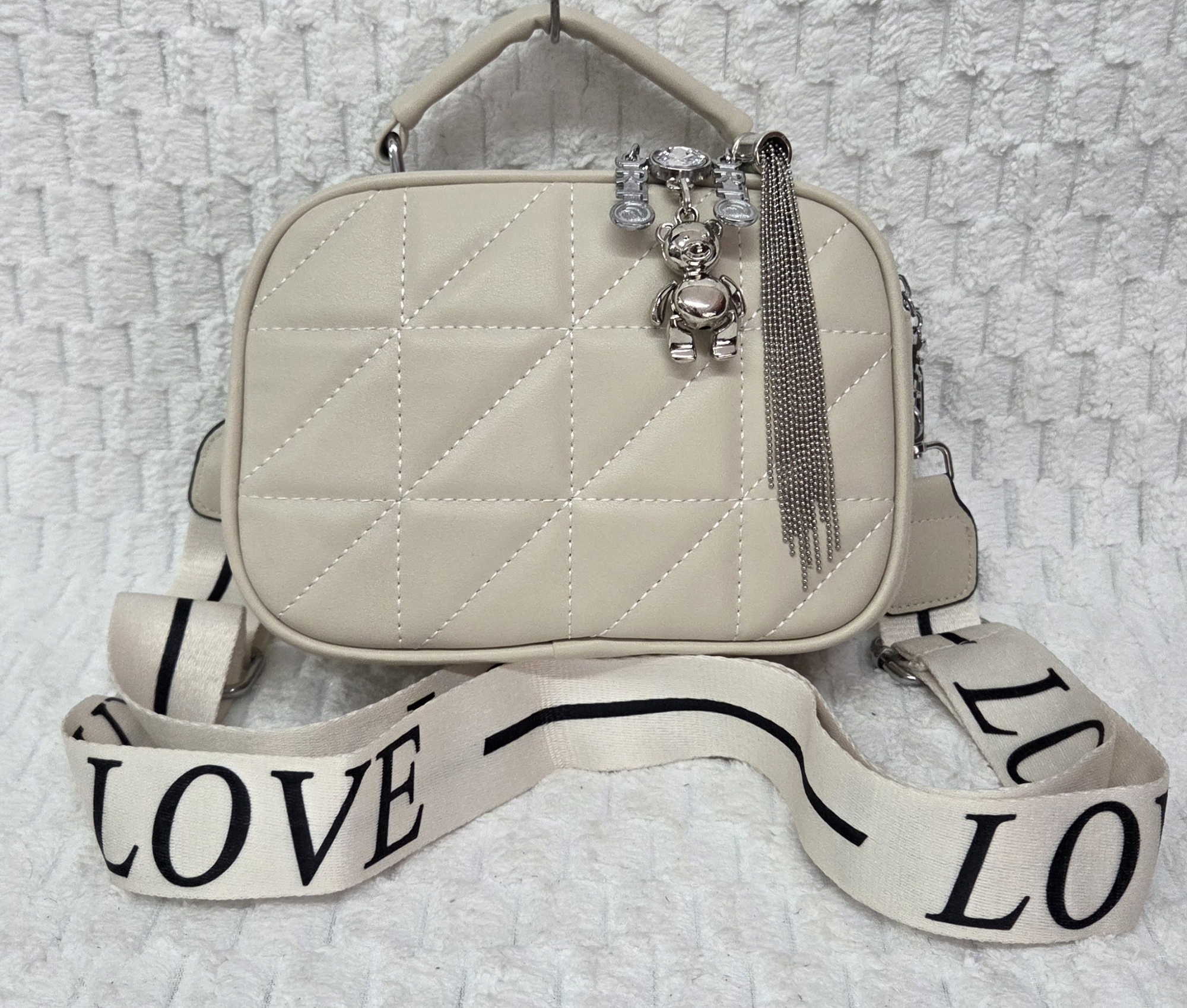 Hermoso Morral de Cuero Pu Excelente Calidad con Tira Desmontable y Regulable - Imagen 5