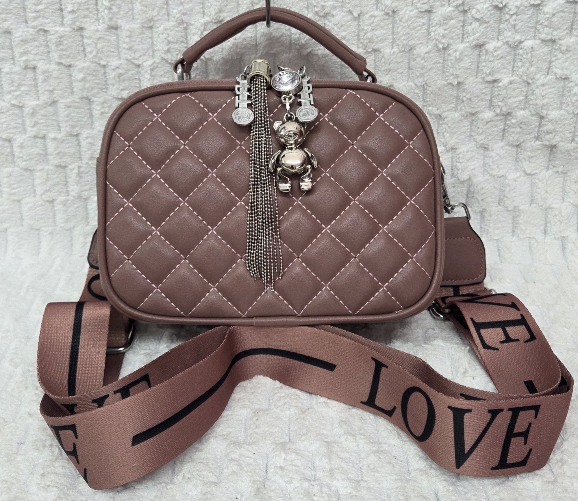 Hermoso Morral de Cuero Pu Excelente Calidad con Tira Desmontable y Regulable - Imagen 1
