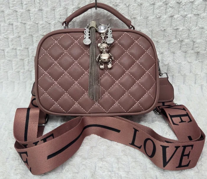 Hermoso Morral de Cuero Pu Excelente Calidad con Tira Desmontable y Regulable