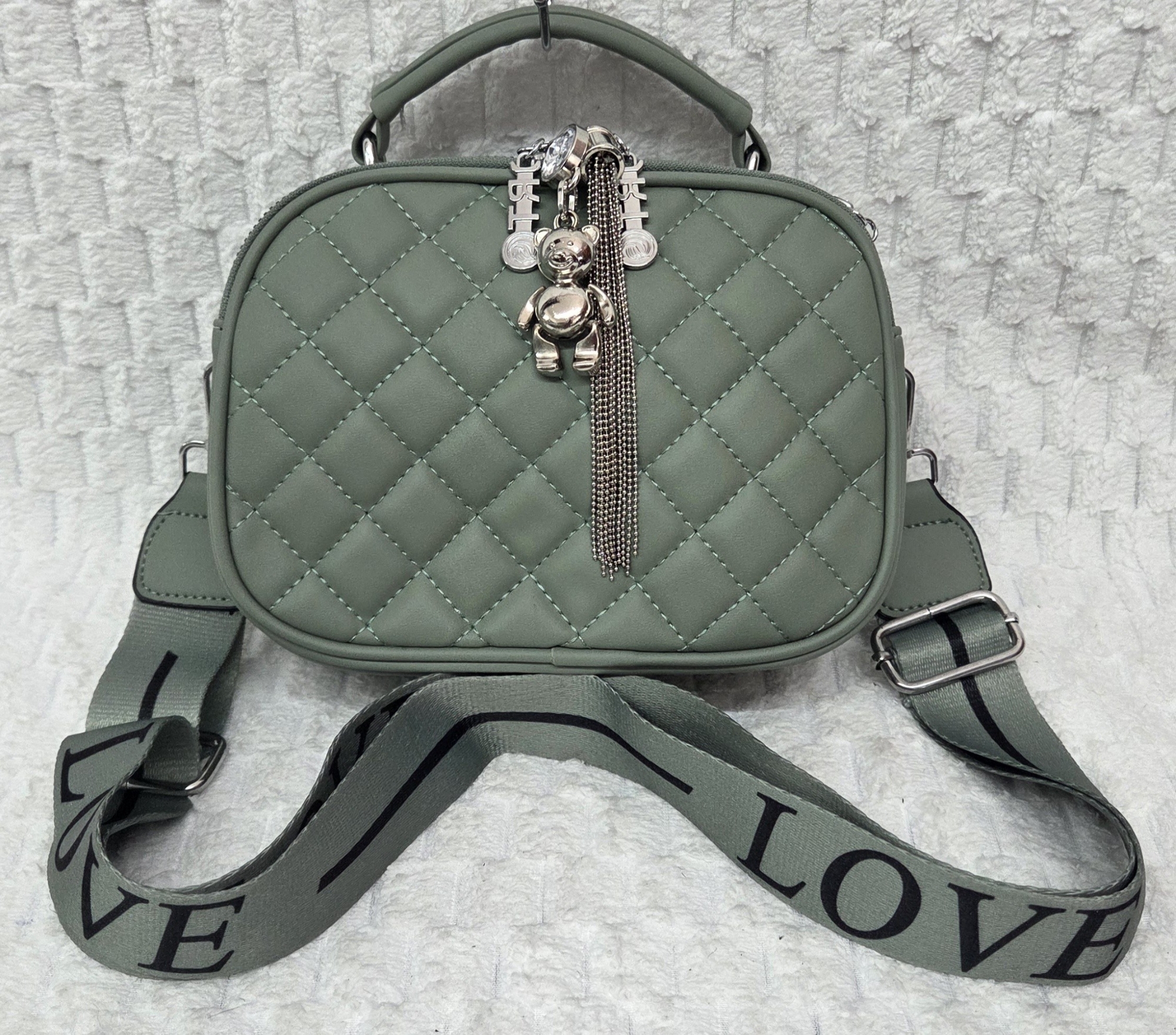 Hermoso Morral de Cuero Pu Excelente Calidad con Tira Desmontable y Regulable - Imagen 5