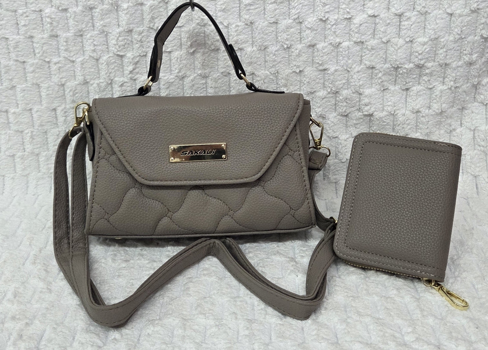 Hermoso Morral de Cuero Pu Excelente Calidad Trae Tarjetero y Tira Desmontable - Imagen 5