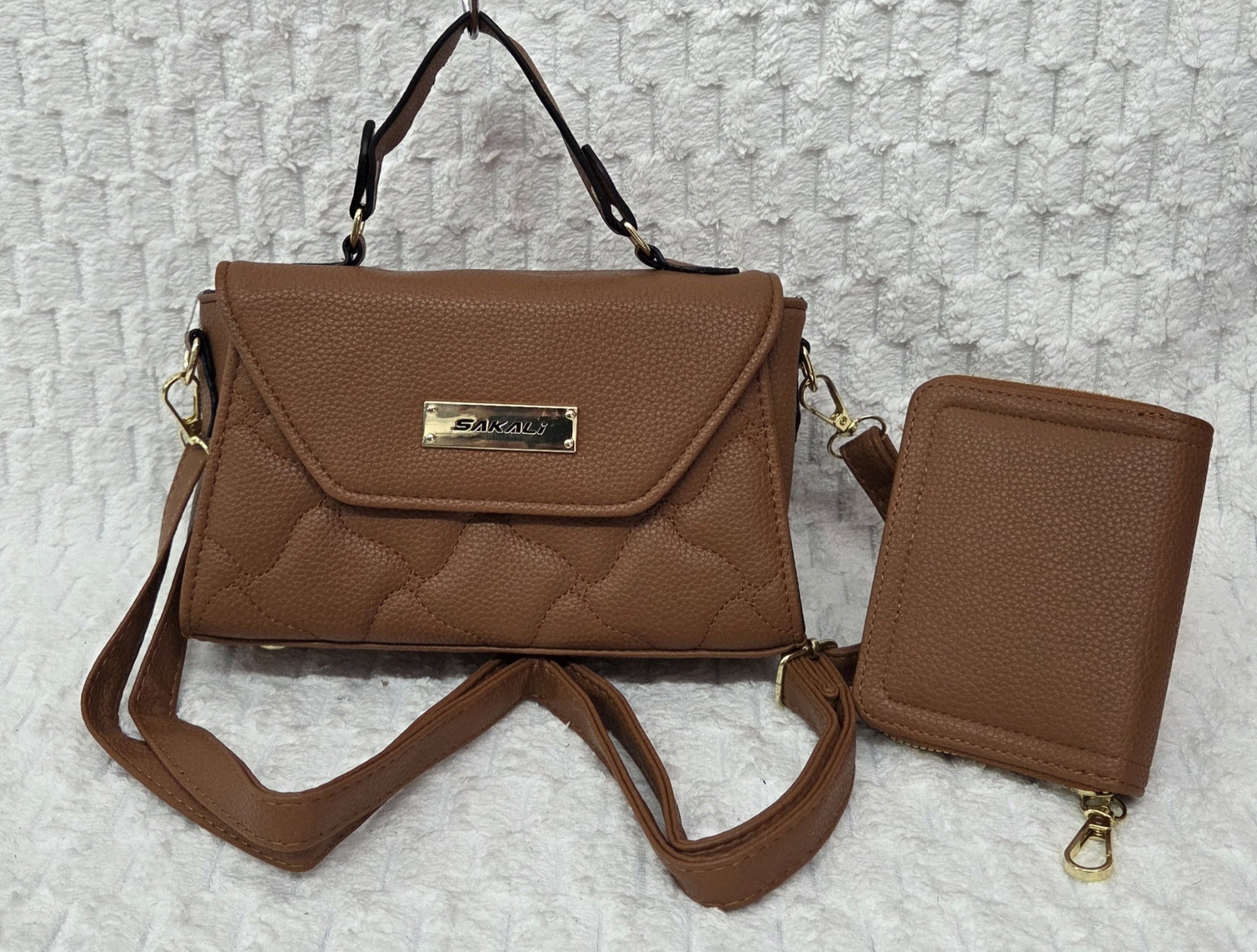 Hermoso Morral de Cuero Pu Excelente Calidad Trae Tarjetero y Tira Desmontable - Imagen 6