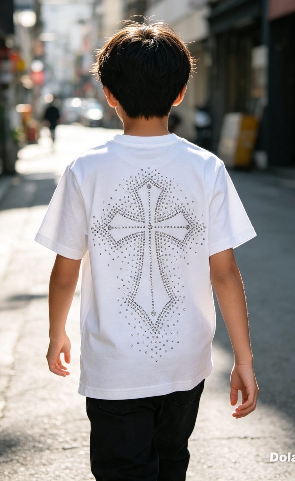 Remera Oversize con Stras para Niño X Curva - Imagen 2
