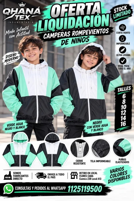 Oferta en Liquidacion Camperas Rompevientos