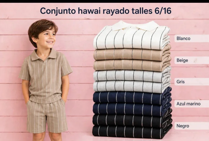 Conjunto Hawai Rayado