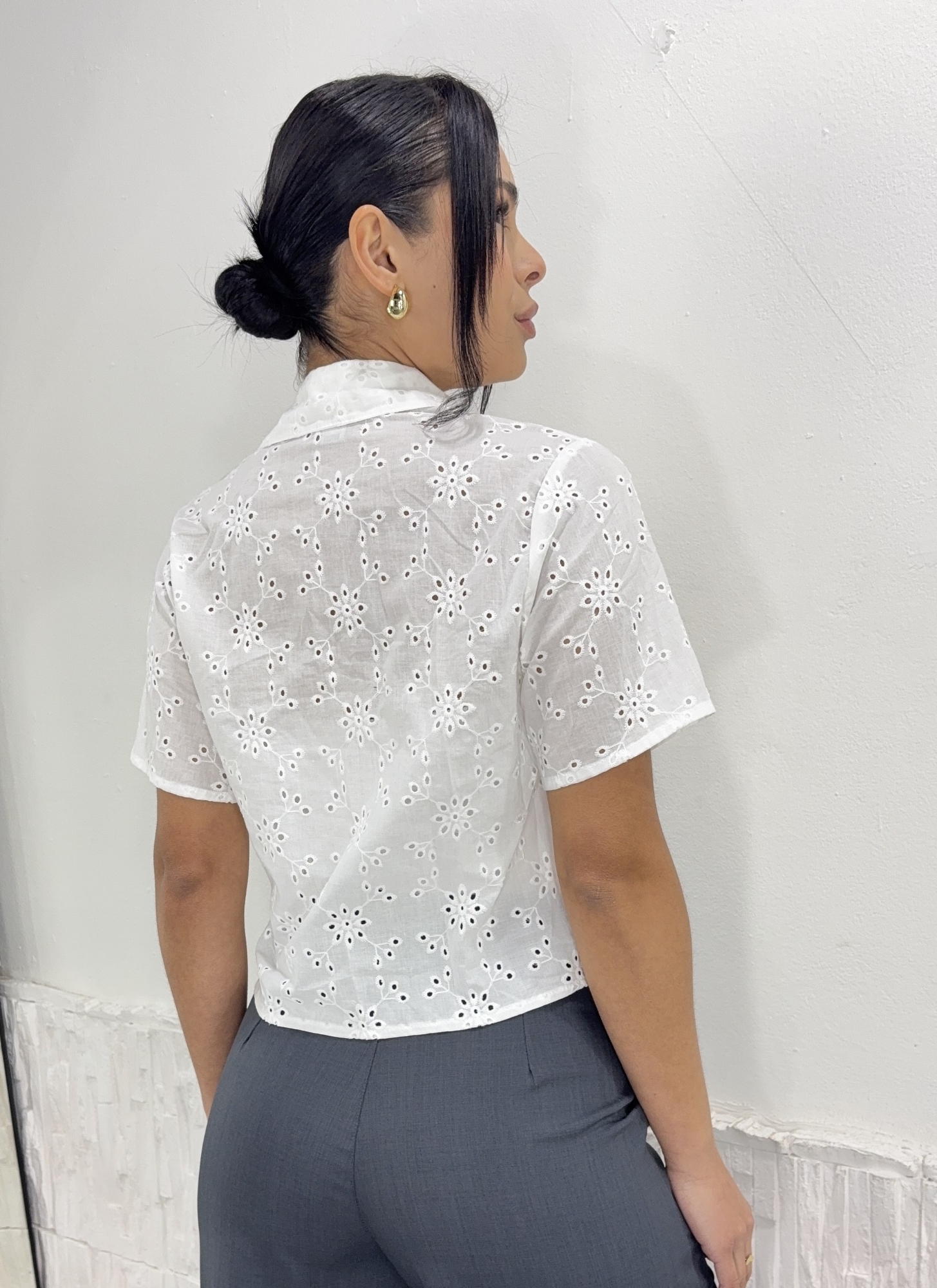 Camisa de Brodery Manga Corta - Imagen 2