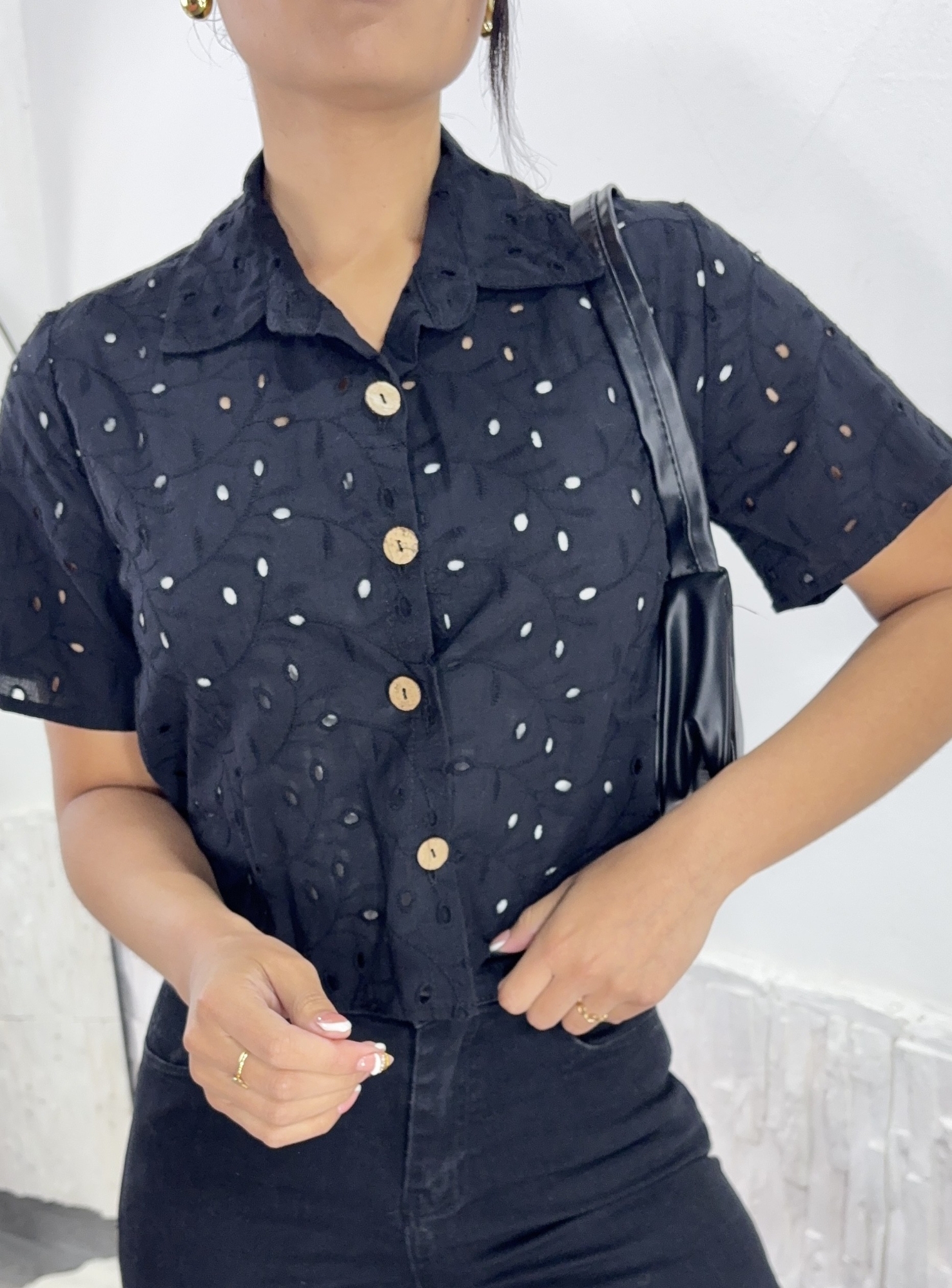 Camisa de Brodery Manga Corta - Imagen 3