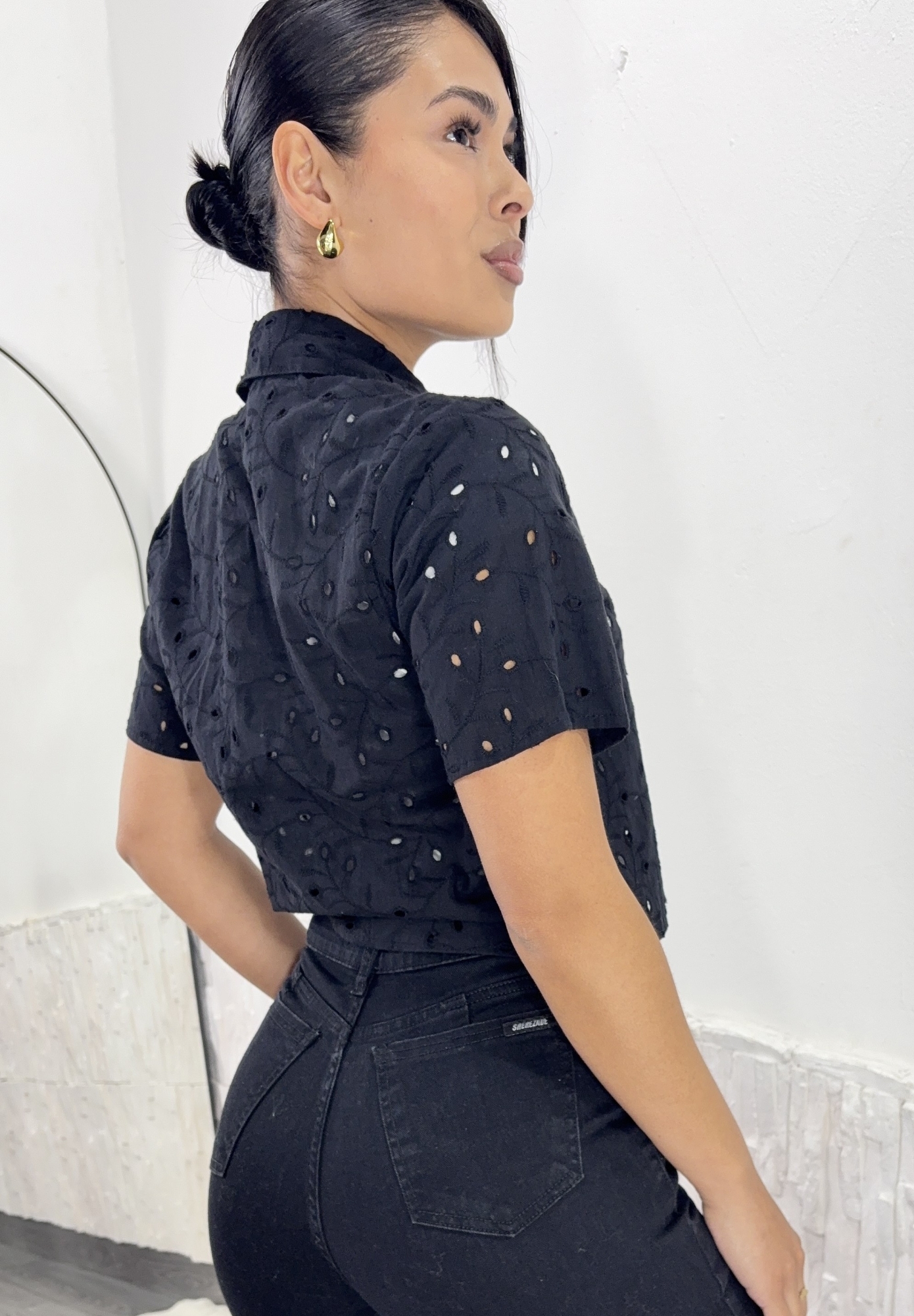 Camisa de Brodery Manga Corta - Imagen 4
