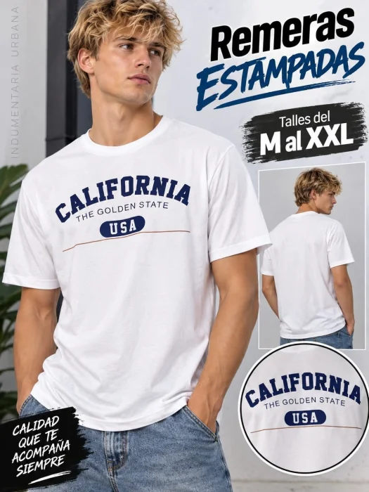 Remeras Estampada California