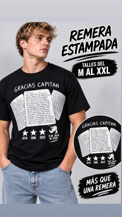Remeras Estampadas Gracias Capitan
