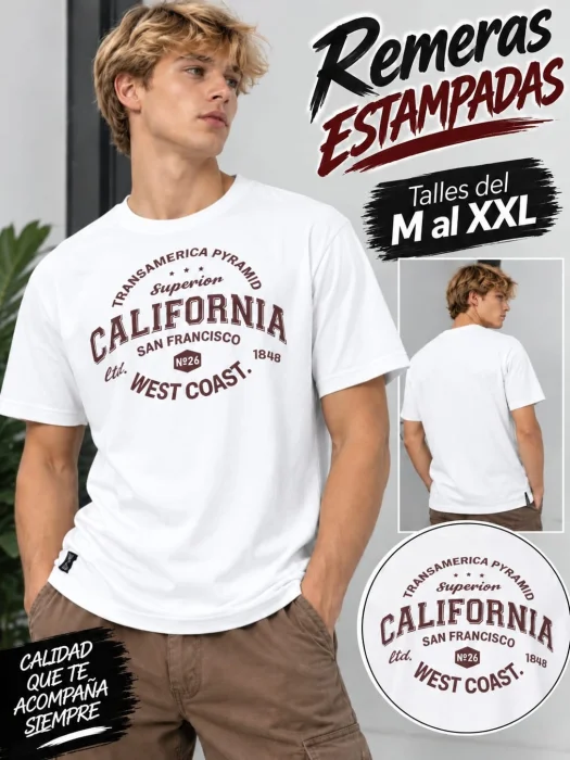 Remeras Estampadas  California