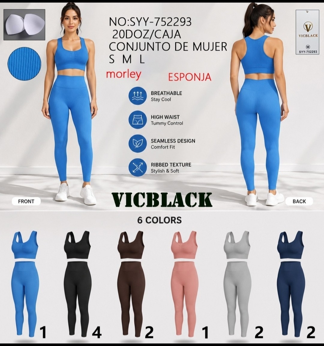 Conjunto de Calza sin Frunce y Tops Morley - Imagen 1
