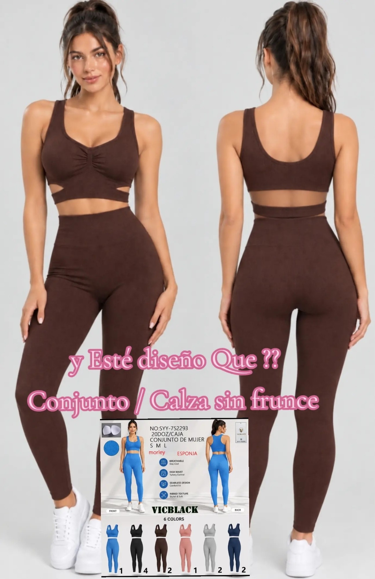Conjunto de Calza sin Frunce y Tops Morley - Imagen 2