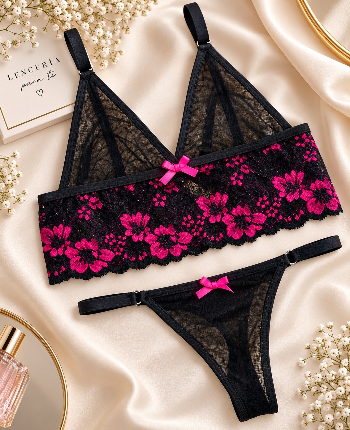 *(art:bra1) Conjunto Top Bralette Microtul Darwin Intimate* - Imagen 4
