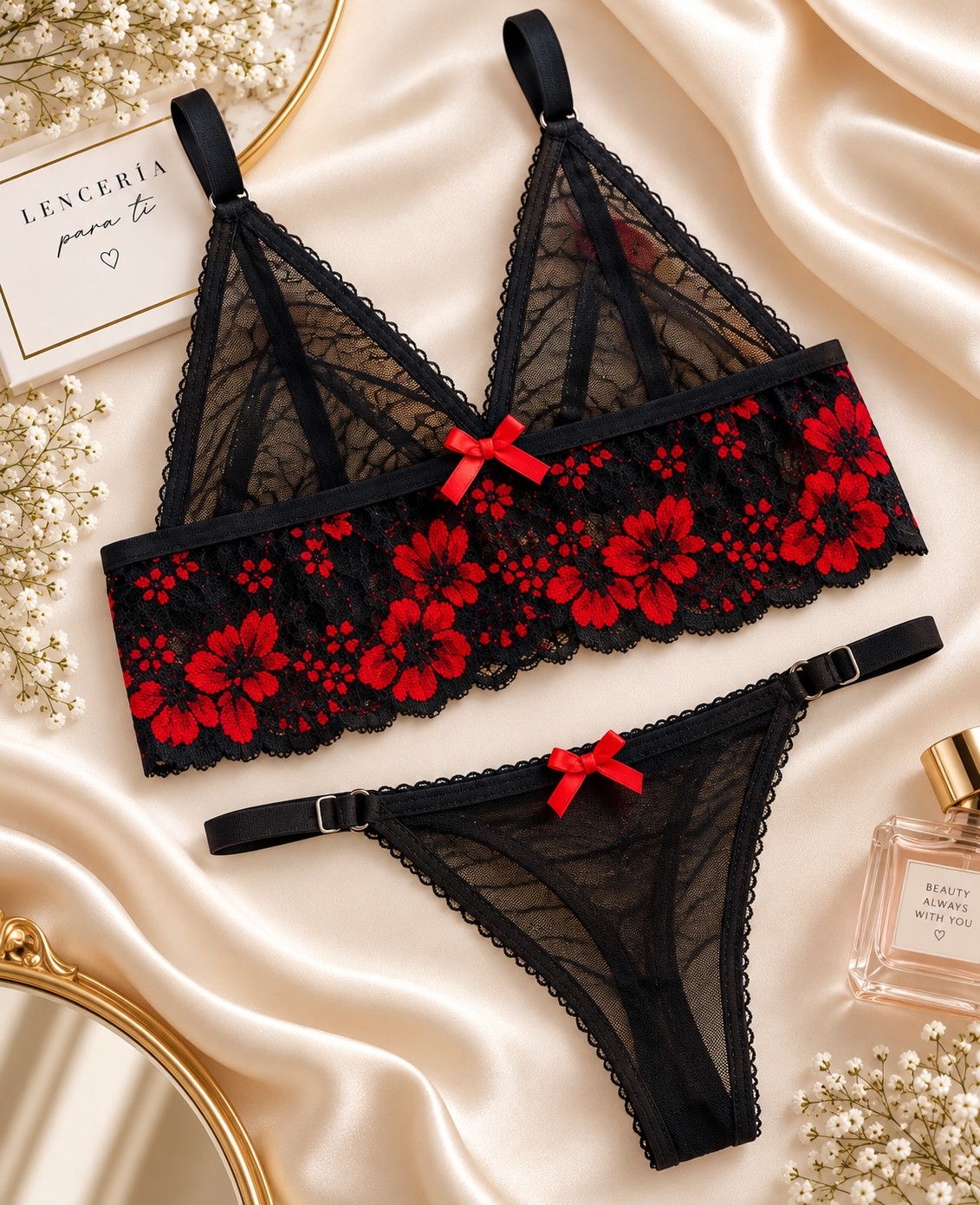 *(art:bra1) Conjunto Top Bralette Microtul Darwin Intimate* - Imagen 3