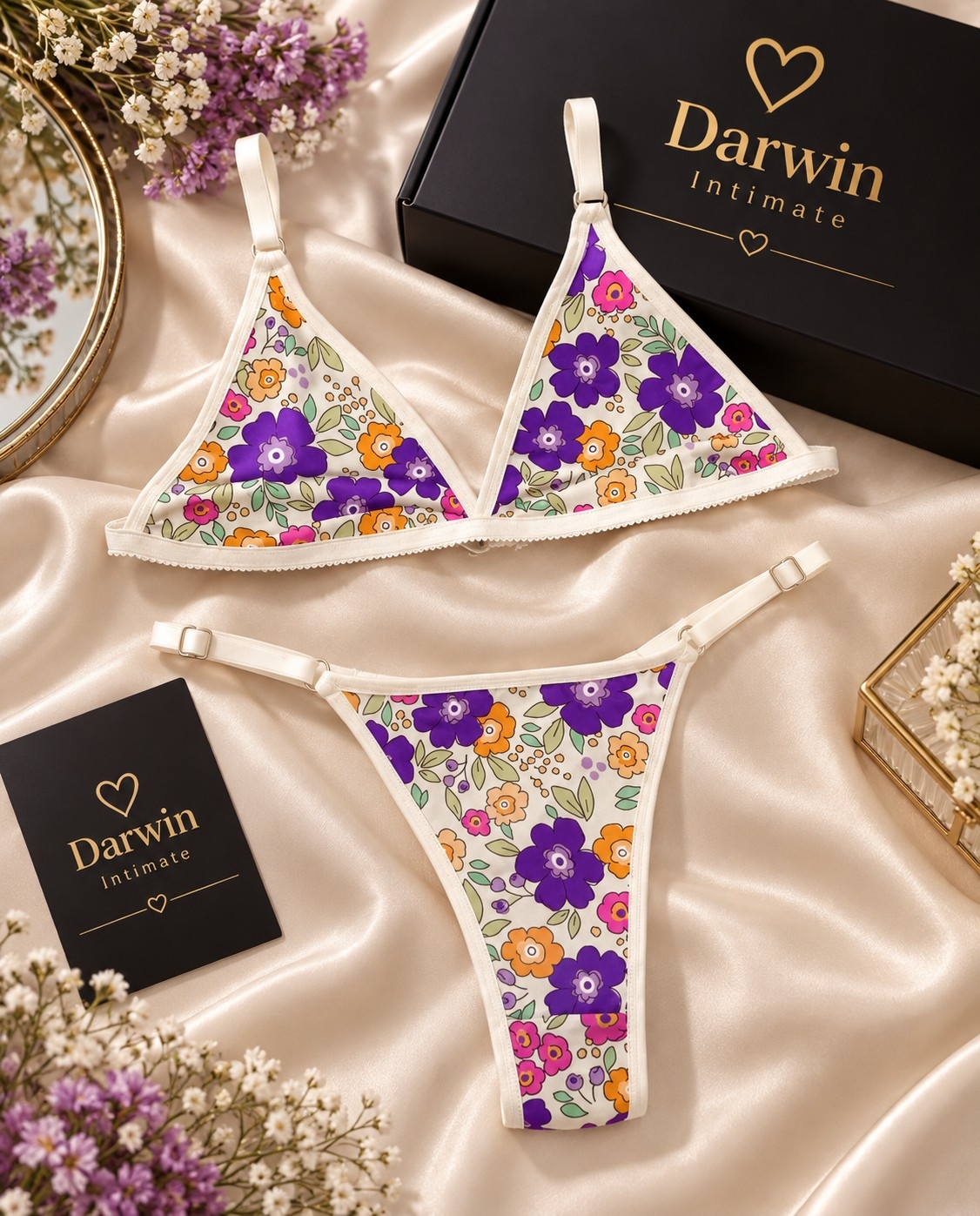 *(art:bra3) Conjunto Bralette Microfibra Estampada Darwin Intimate* - Imagen 5