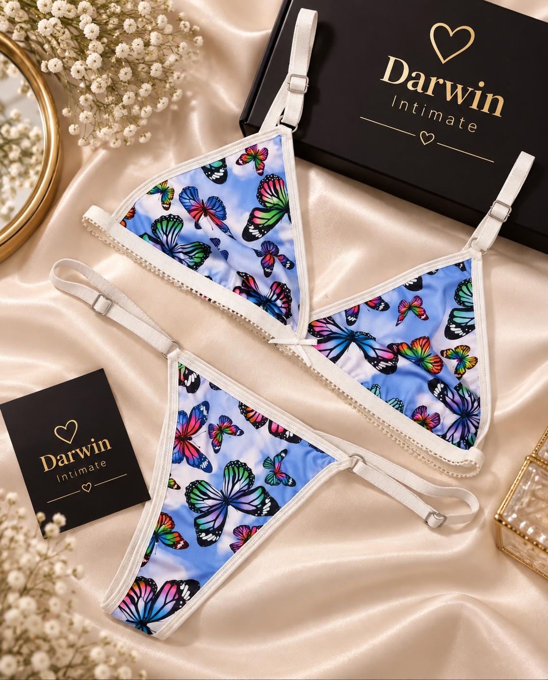 *(art:bra3) Conjunto Bralette Microfibra Estampada Darwin Intimate* - Imagen 3