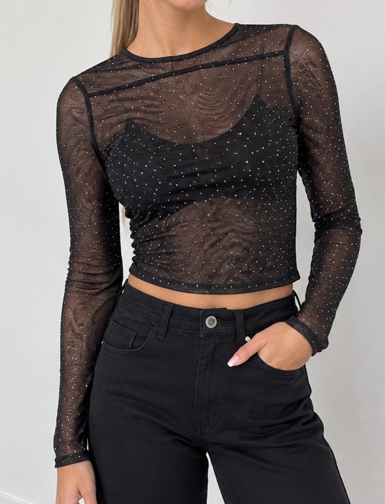 Camiseta de Tul con Estrass - Imagen 2