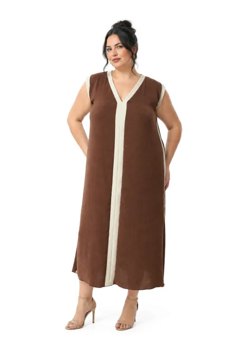 Vestido Largo de Cey Combi con Tajos Laterales