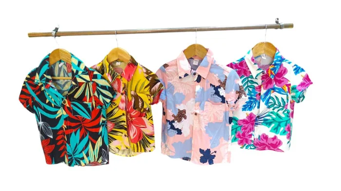 Camisa Hawaianas  Poplin Combo de 5 Unidades