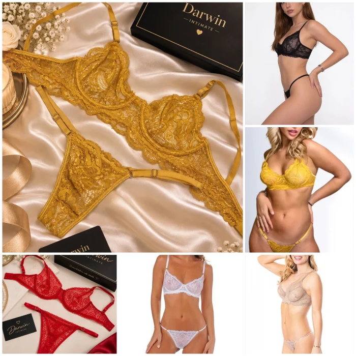*(art:bra10) Conjunto Bralette Encaje C/aro Darwin Intimate*