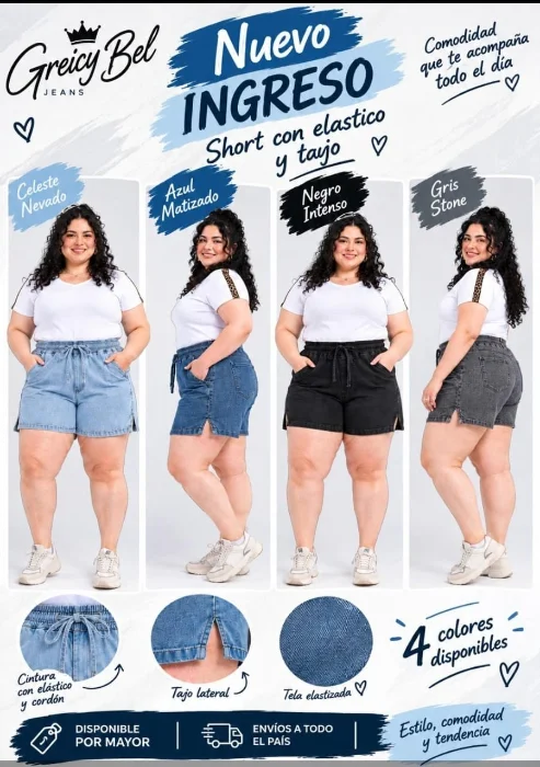 Short Jeans Talle Especial