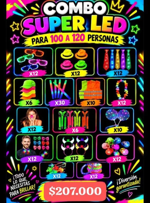 Combo Luminoso 120 Personas