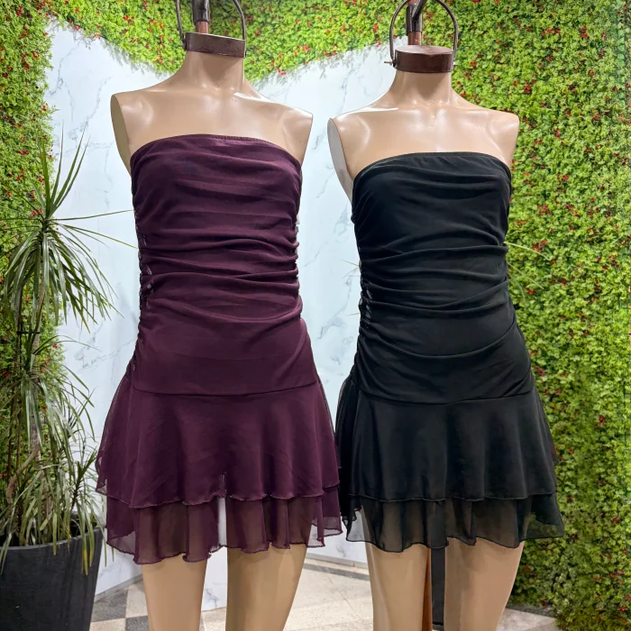 Vestido con Volados de Tul