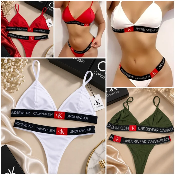 (art:ckdep1)conjunto Ck Bralette Deportivo Algodon