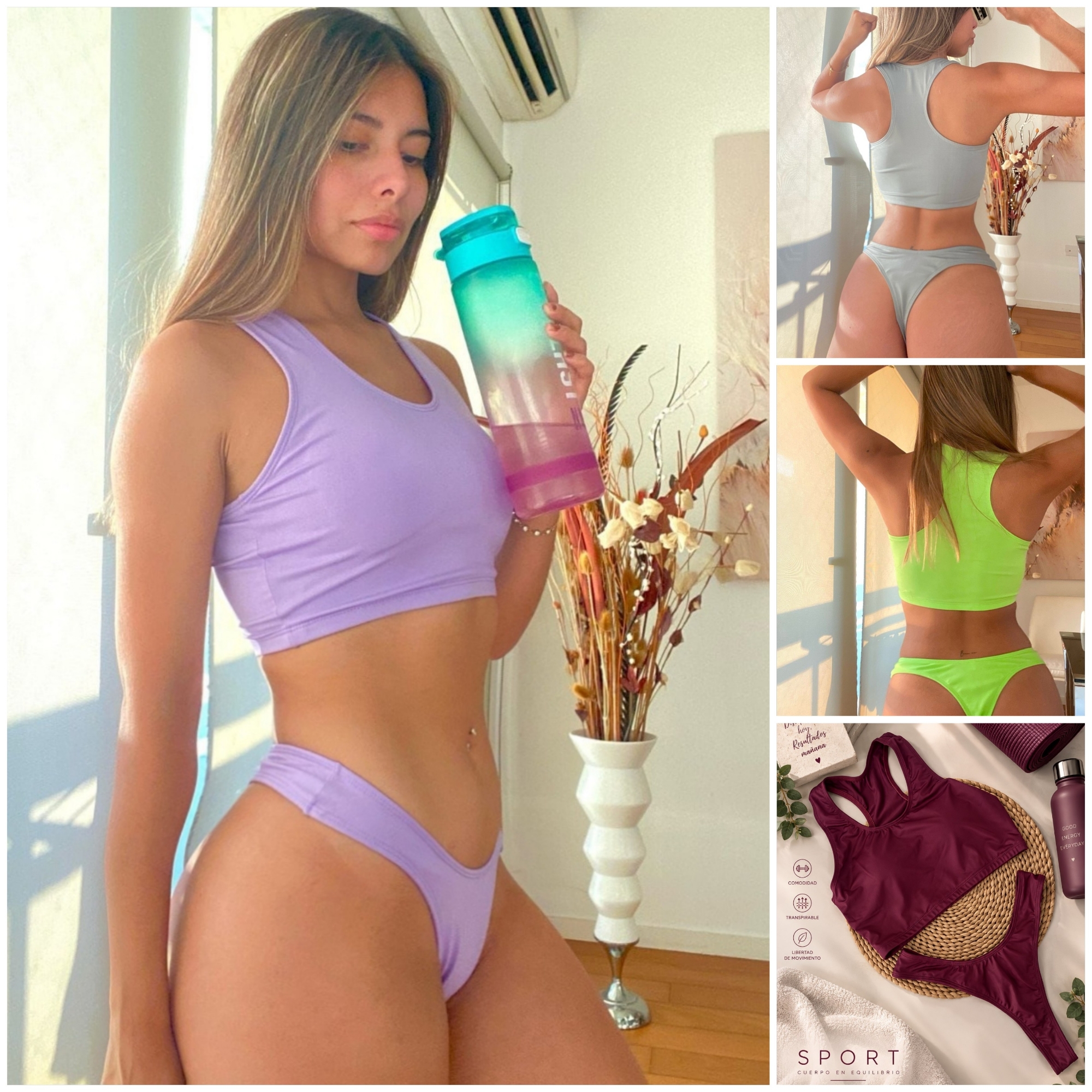 (art:dep3)conjunto Top C/less ,deportivo Laycra Darwin Intimate - Imagen 1