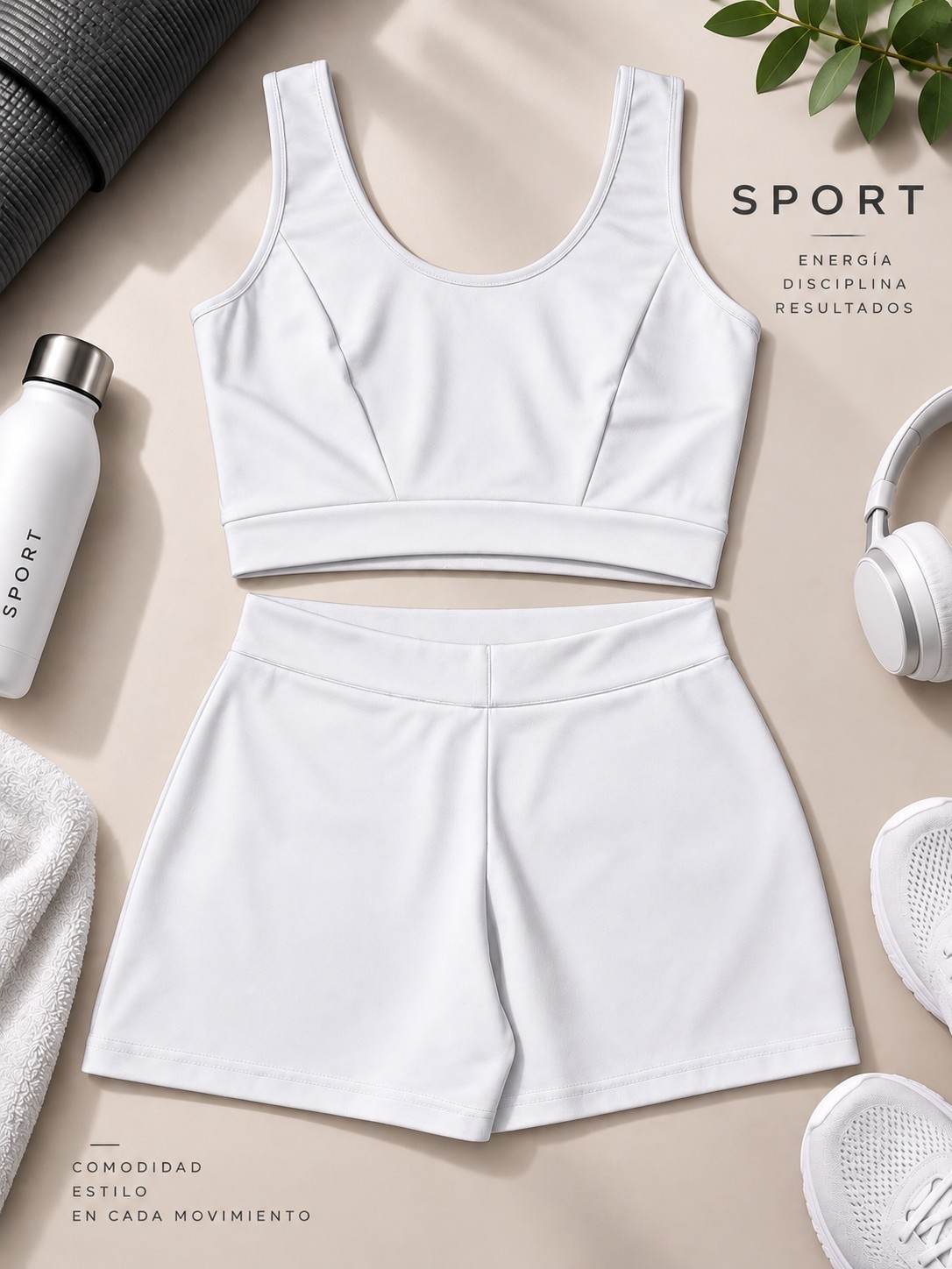 (art:dep4) Conjunto Top C/short ,deportivo Algodón Darwin Intimate - Imagen 4