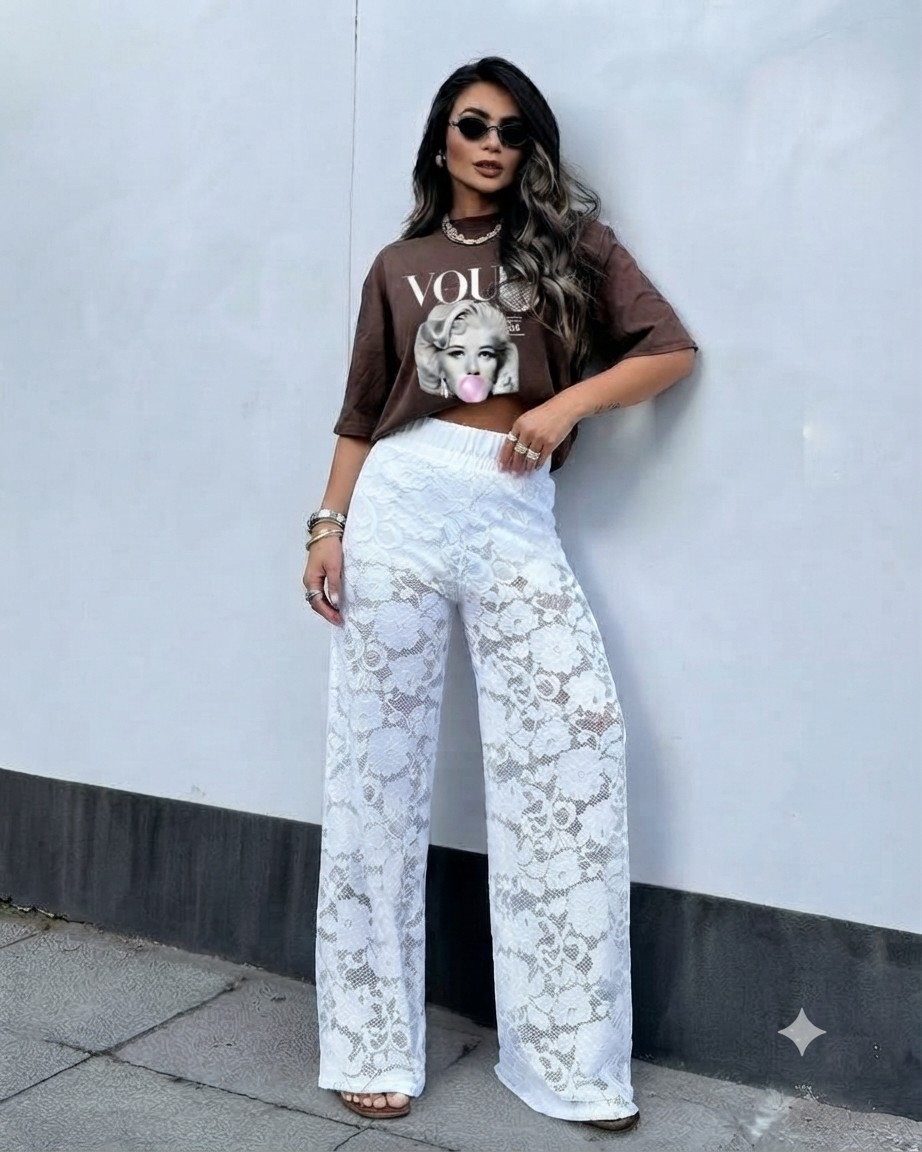 Conjuntos Remeron Vogue mas Palazo de Encaje - Imagen 2