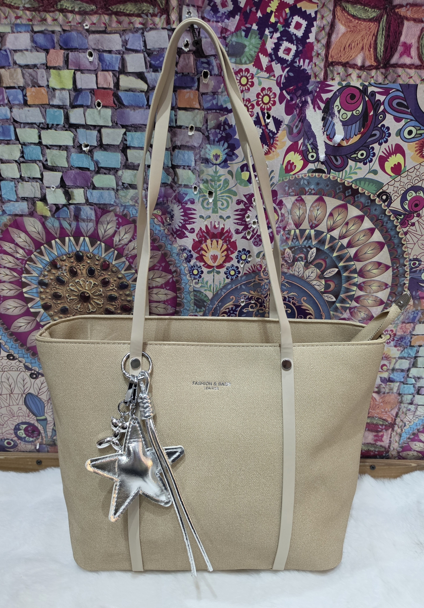 Cartera Morral de Excelente Calidad en Cuero Pu con Llavero Desmontable - Imagen 2