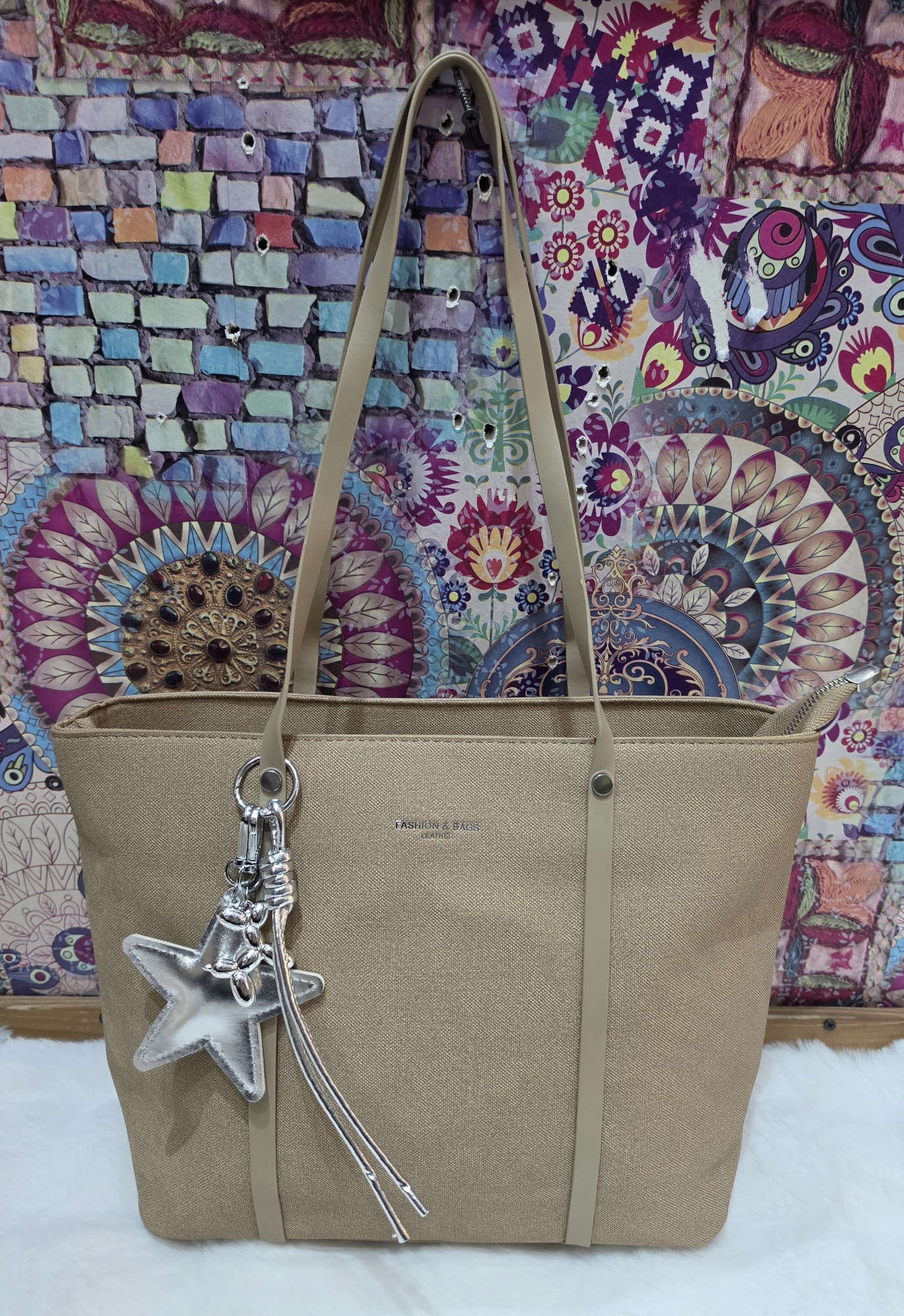 Cartera Morral de Excelente Calidad en Cuero Pu con Llavero Desmontable - Imagen 3