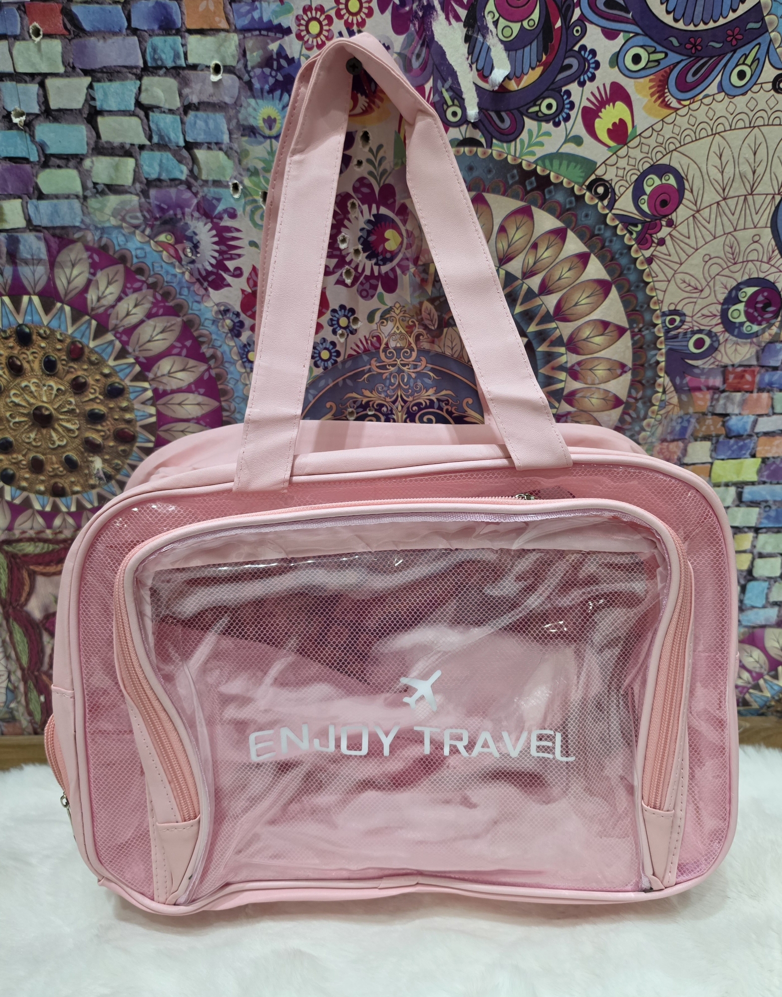 Bolso Transparente Impermeable de Pvc Forrado - Imagen 1