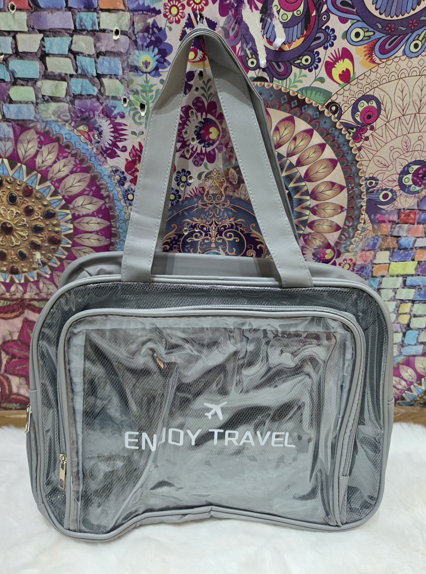 Bolso Transparente Impermeable de Pvc Forrado - Imagen 3