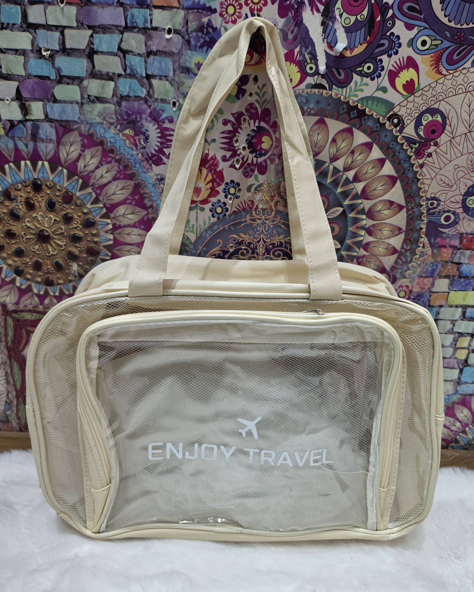 Bolso Transparente Impermeable de Pvc Forrado - Imagen 4