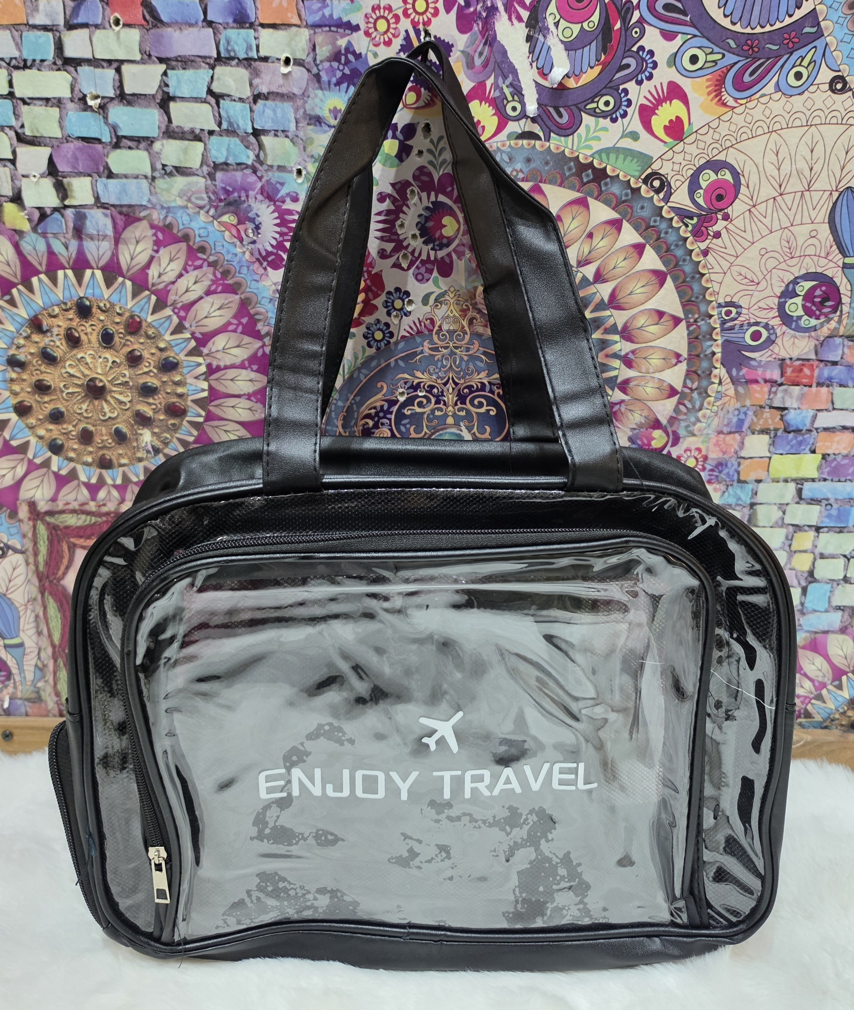 Bolso Transparente Impermeable de Pvc Forrado - Imagen 5
