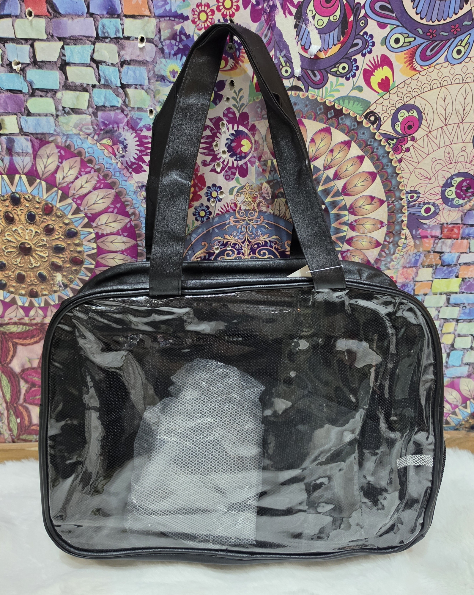 Bolso Transparente Impermeable de Pvc Forrado - Imagen 6