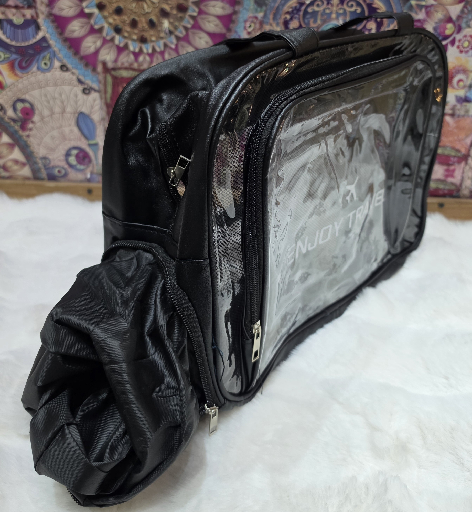 Bolso Transparente Impermeable de Pvc Forrado - Imagen 7
