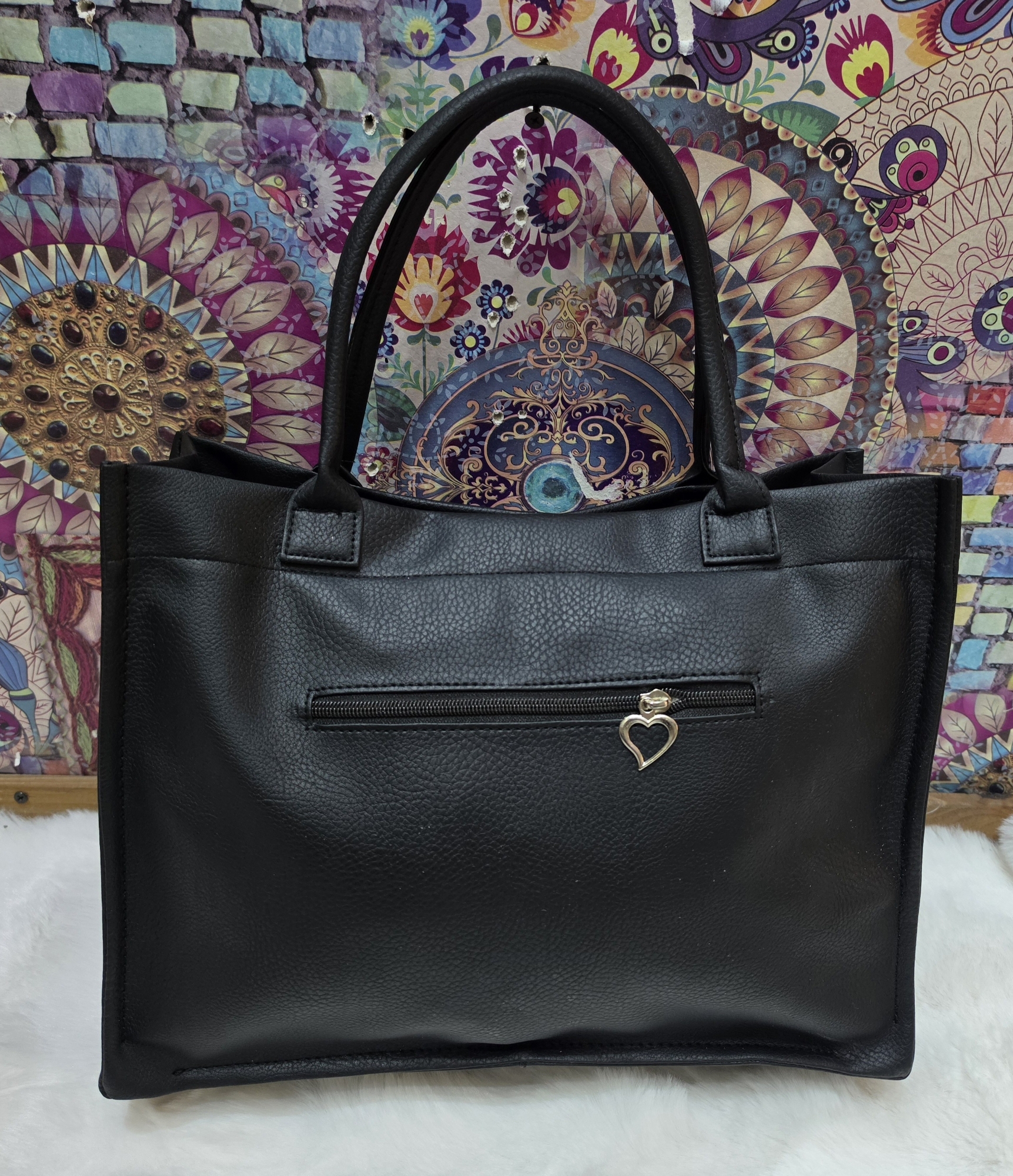 Cartera Morral Universitariade Cuero Ecológico con Tira Larga Desmontable - Imagen 3